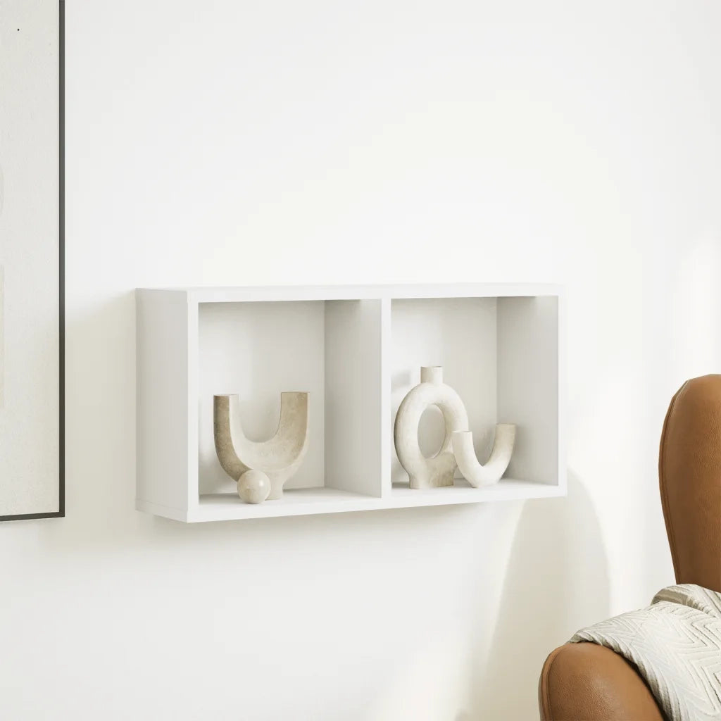 Mobile a Parete 60x16x30 cm Bianco in Legno Multistrato 854877
