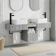 Set di Armadi da Bagno 3 pz Sonoma grigio 53 x 35 x 39 cm