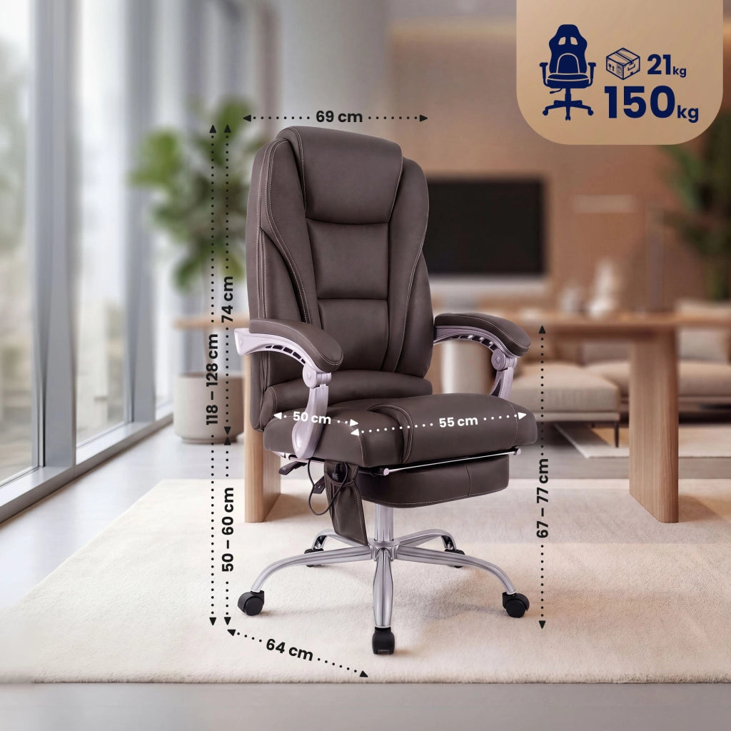 Bьrostuhl Pacific Echtleder mit Massagefunktion