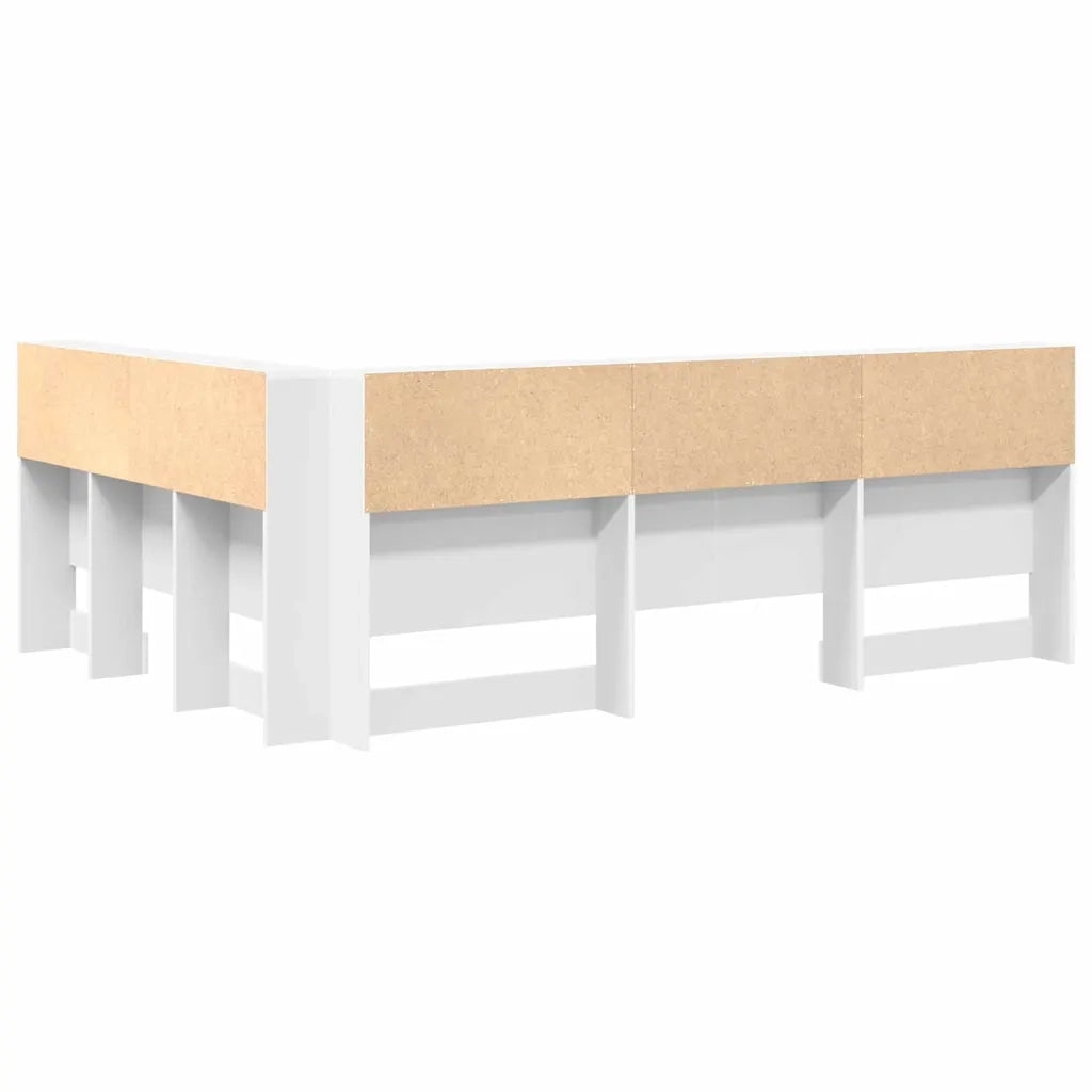 Testata contenitore Bianco 135 cm Legno multistrato 3335549