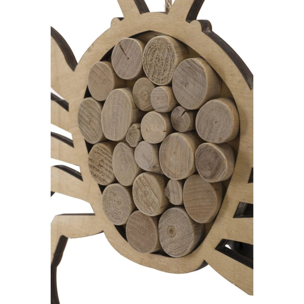Decorazione in Metallo e Legno Granchio, Marrone, Legno, 35x2x31 cm
