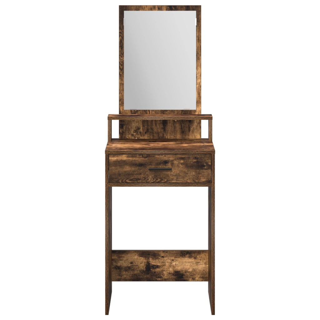 Toeletta  con cassetti in rovere scuro 50x41x140 cm