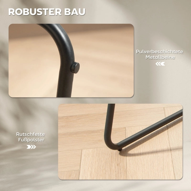 SGABELLO DA BAR Set da 2 pezzi 50,5x53x96 cm poliestere grigio