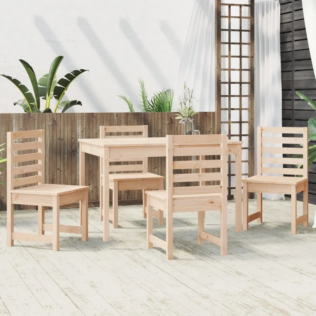 Set da Pranzo per Giardino 5 pz in Legno Massello di Pinocod mxl 100237