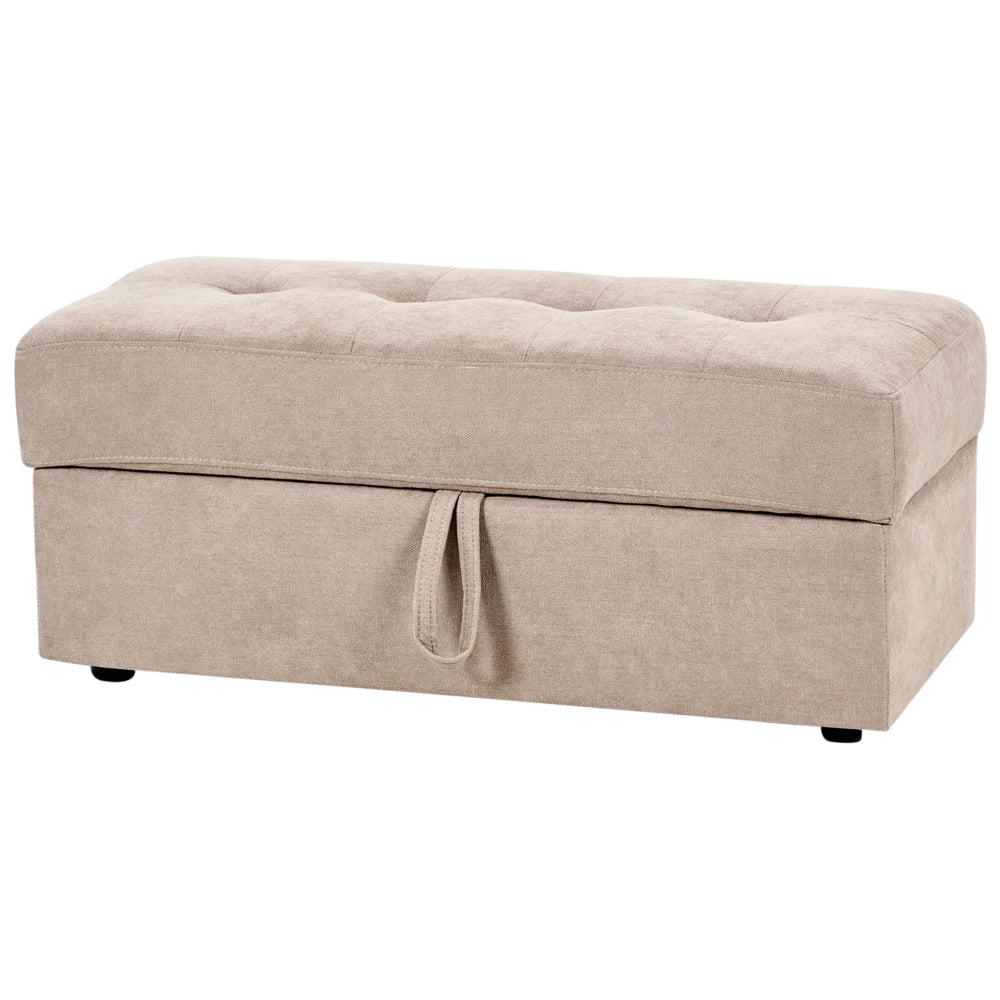 Divano letto componibile marrone Storage Ottoman Cassetti estraibili Click Clack Vassoio a ribalta Portabicchieri