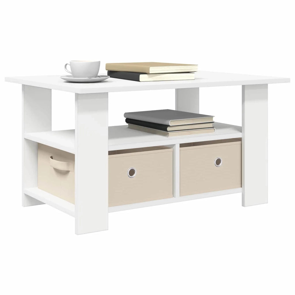 Tavolino da salotto Bianco 77 x 55 x 42 cm Legno multistrato