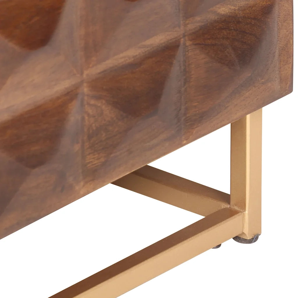 Mobile TV 124x29x45 cm in Legno Massello di Mango 323404