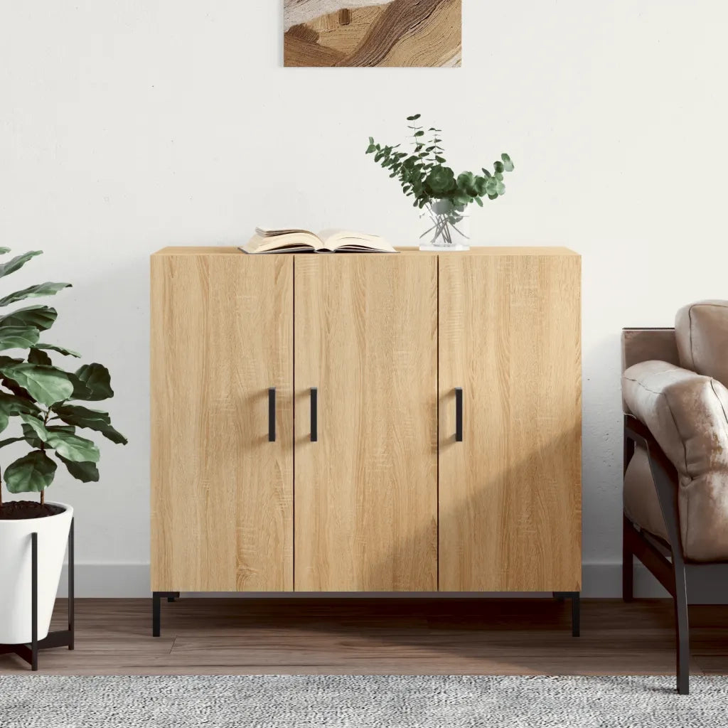 Credenza Rovere Sonoma 90x34x80 cm in Legno Multistratocod mxl 80760