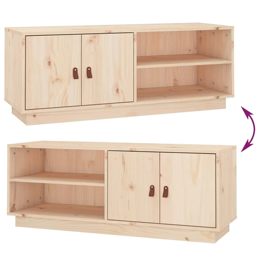 Mobile Porta TV 105x34x40 cm in Legno Massello di Pino 818220