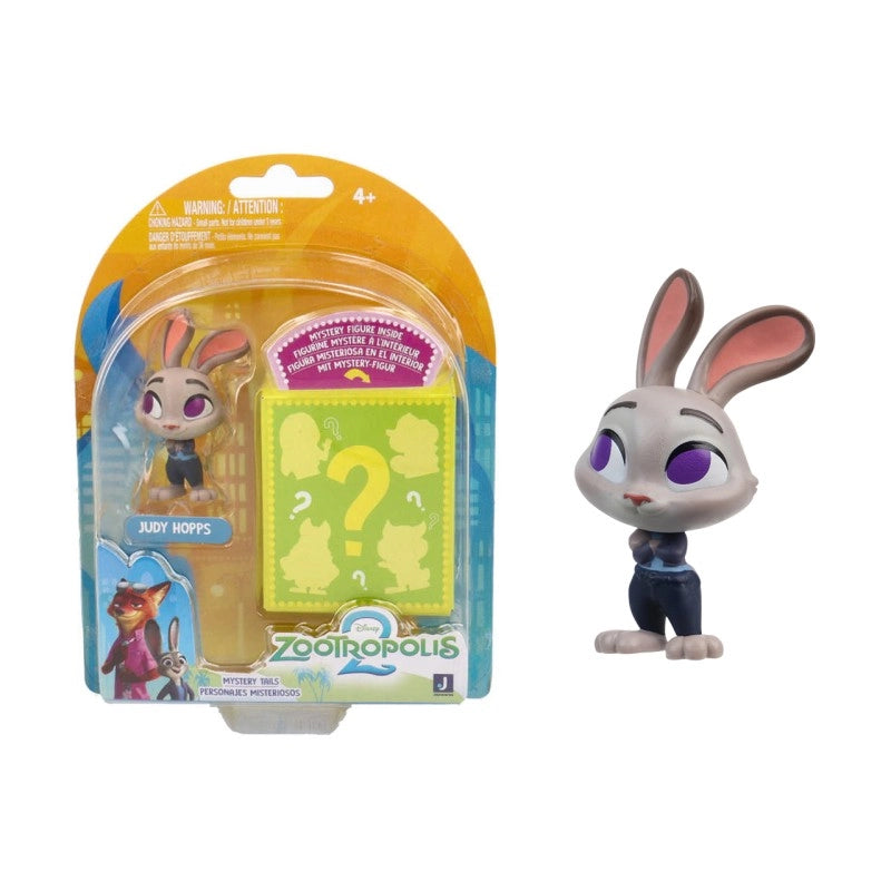 Disney Zootropolis 2 Mistery Tails Judy Hopps , Pack 2 personaggi di cui uno a sorpresa,JazwareS,ETa 4+