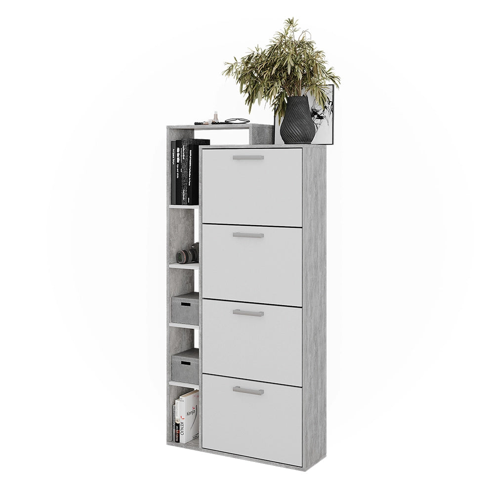 Vicco Scarpiera da ingresso Bianco/cemento 80 x 166.1 cm