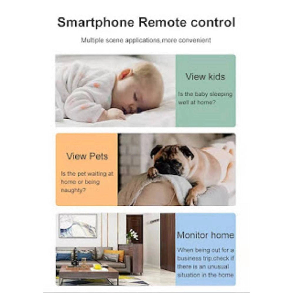 Trade Shop - Videocamera Telecamera Di Rete Wireless Wifi 1080p Doppia Antenna Hd Gk200b4d -