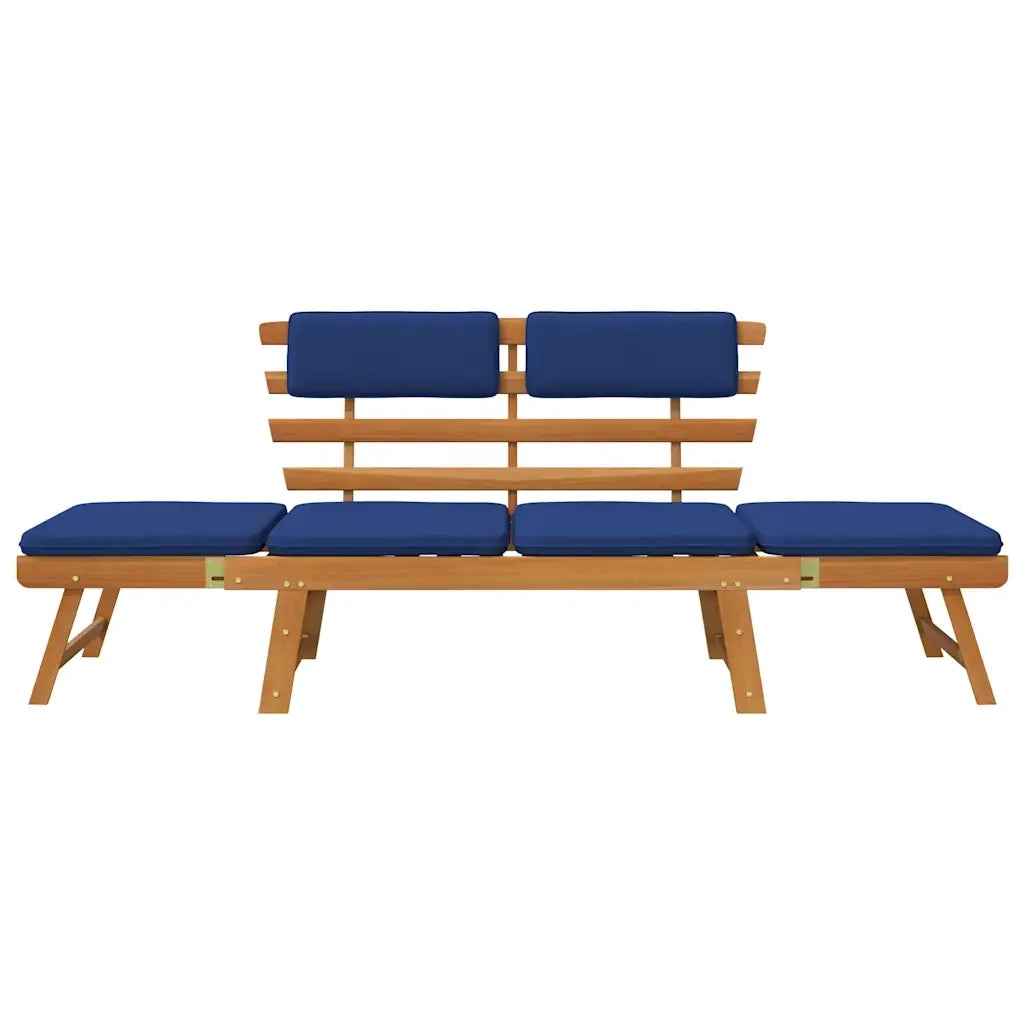 Panca da Giardino Cuscini 2-in-1 190 cm Legno Massello d'Acacia 312120