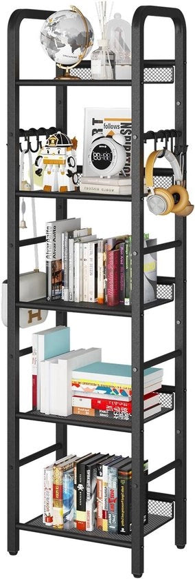 Libreria - Stile moderno - 5 strati - Nero - 36 x 27 x 146 cm