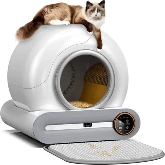 Cassetta per gatti auto-pulente - Pulitore elettrico intelligente per gatti - Cassetta per gatti auto-svuotante - Facile da utilizzare - Cassetta per gatti premium - Dimensioni: 48x52x50cm