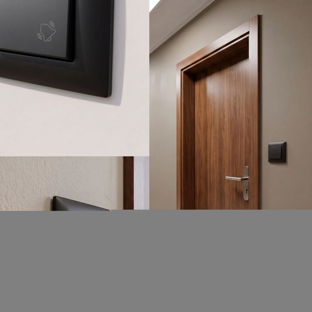 Pulsante Per Campanello Con Cornice Oste Jnh008-w Black