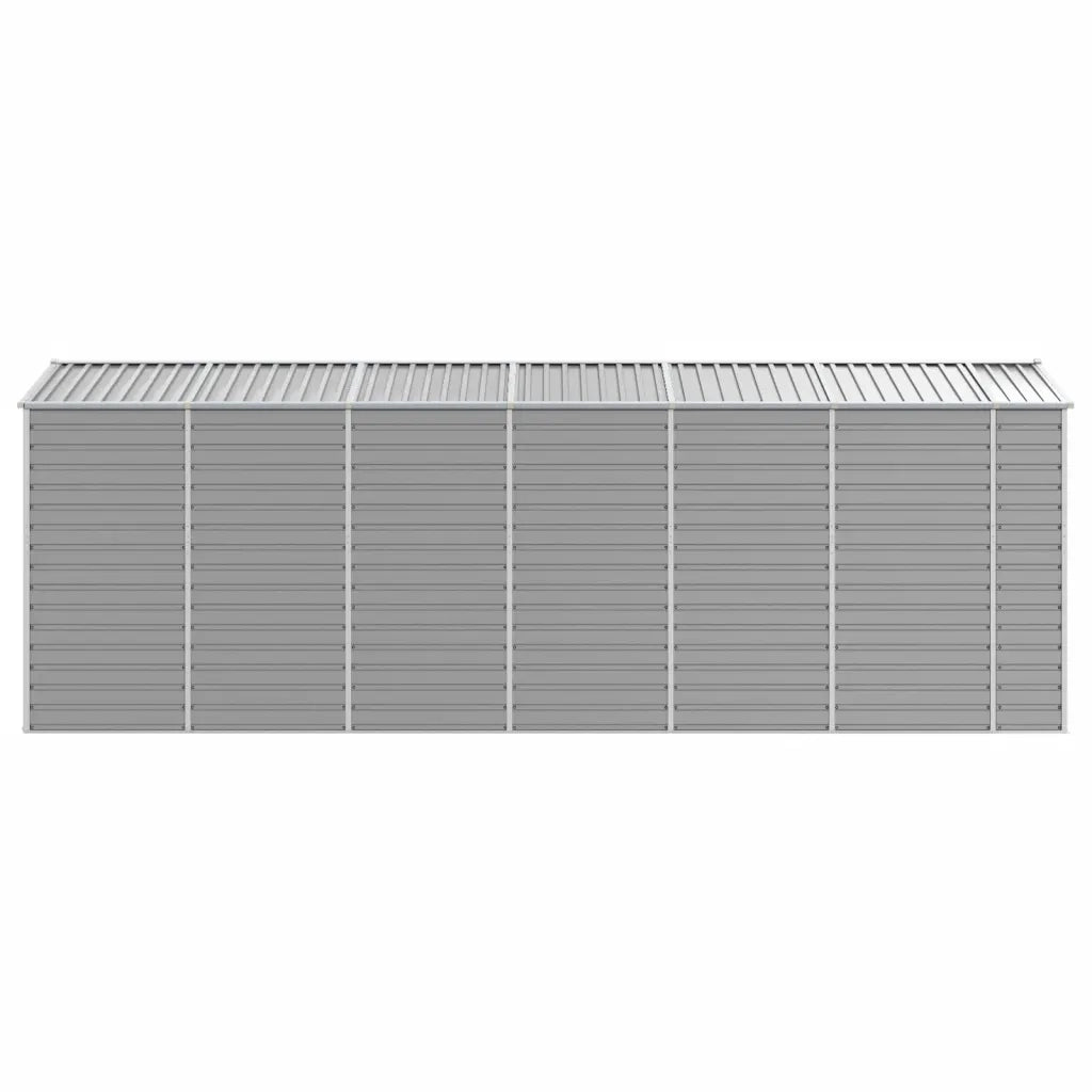 Casetta da giardino grigio chiaro 191x555x198 cm in acciaio zincato 3188247