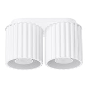 Plafoniera ovale bianca 21 cm 2xGU10 VISTAO Pure Lume