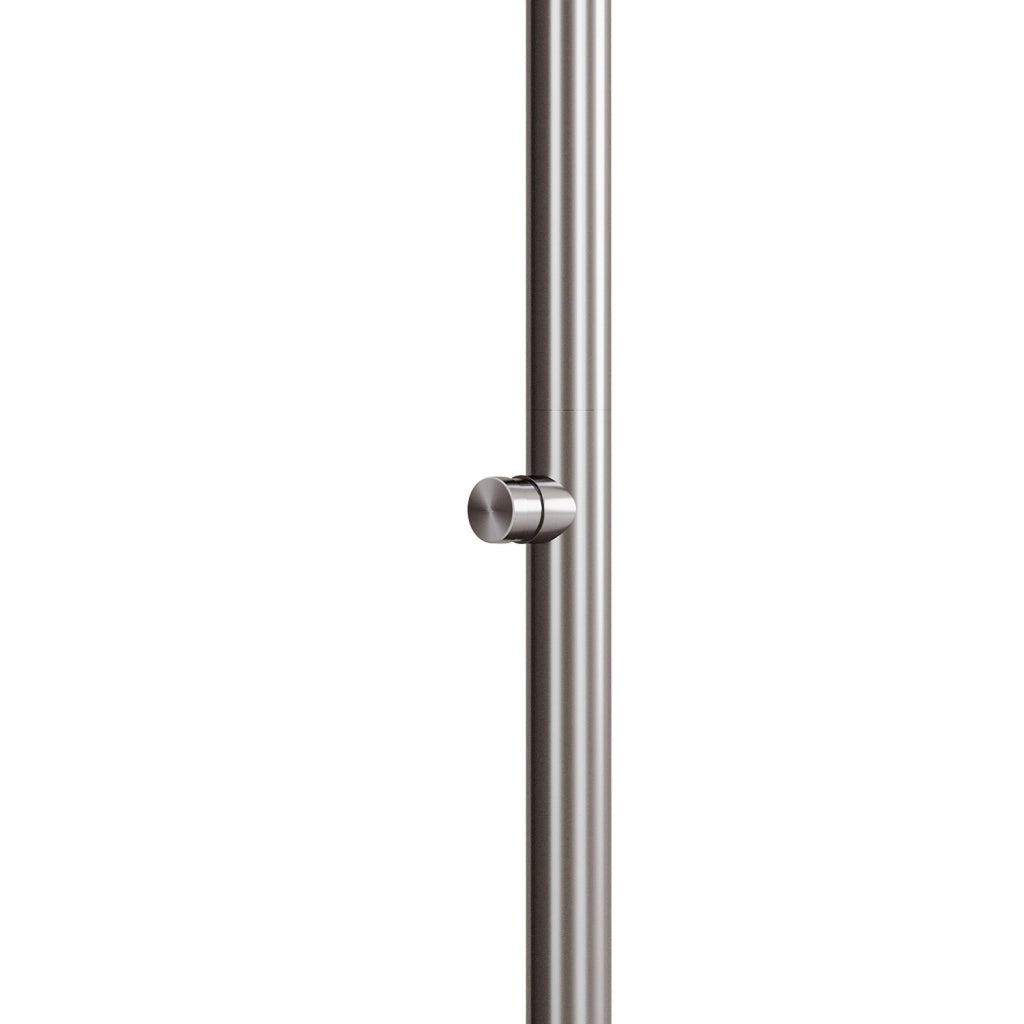 Sined Doccia Inox Luna Tmp Inox Doccia In Acciaio Inox Doppio Attacco Acqua Fredda Laterale o Inferiore Doccia Acqua Fredda Temporizzata Con Soffione e Miscelatore Tondo Inox