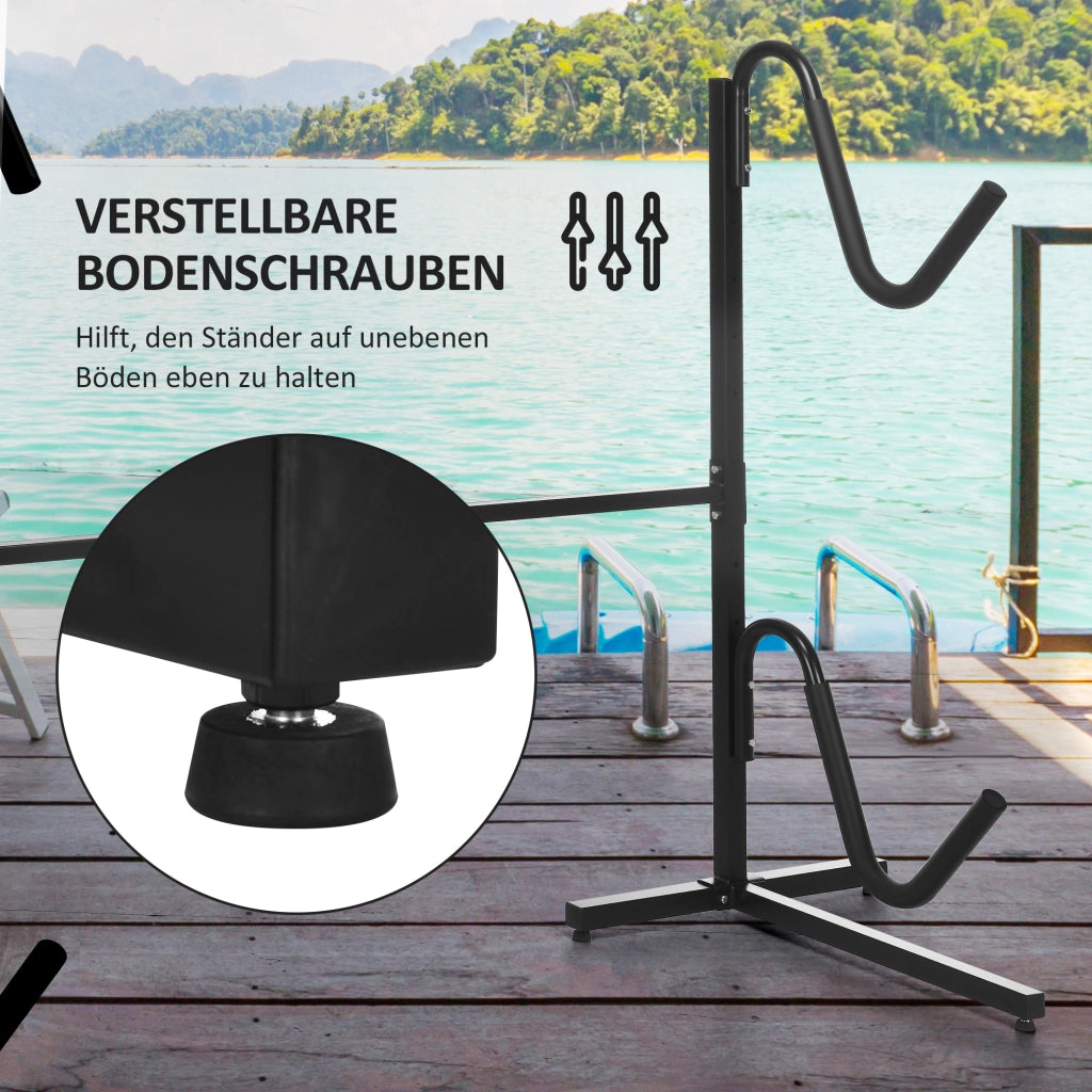 Supporto Parete 2 Kayak SUP Surfboard ¨C Xylo ¨C Metallo Regolabile 144-180cm