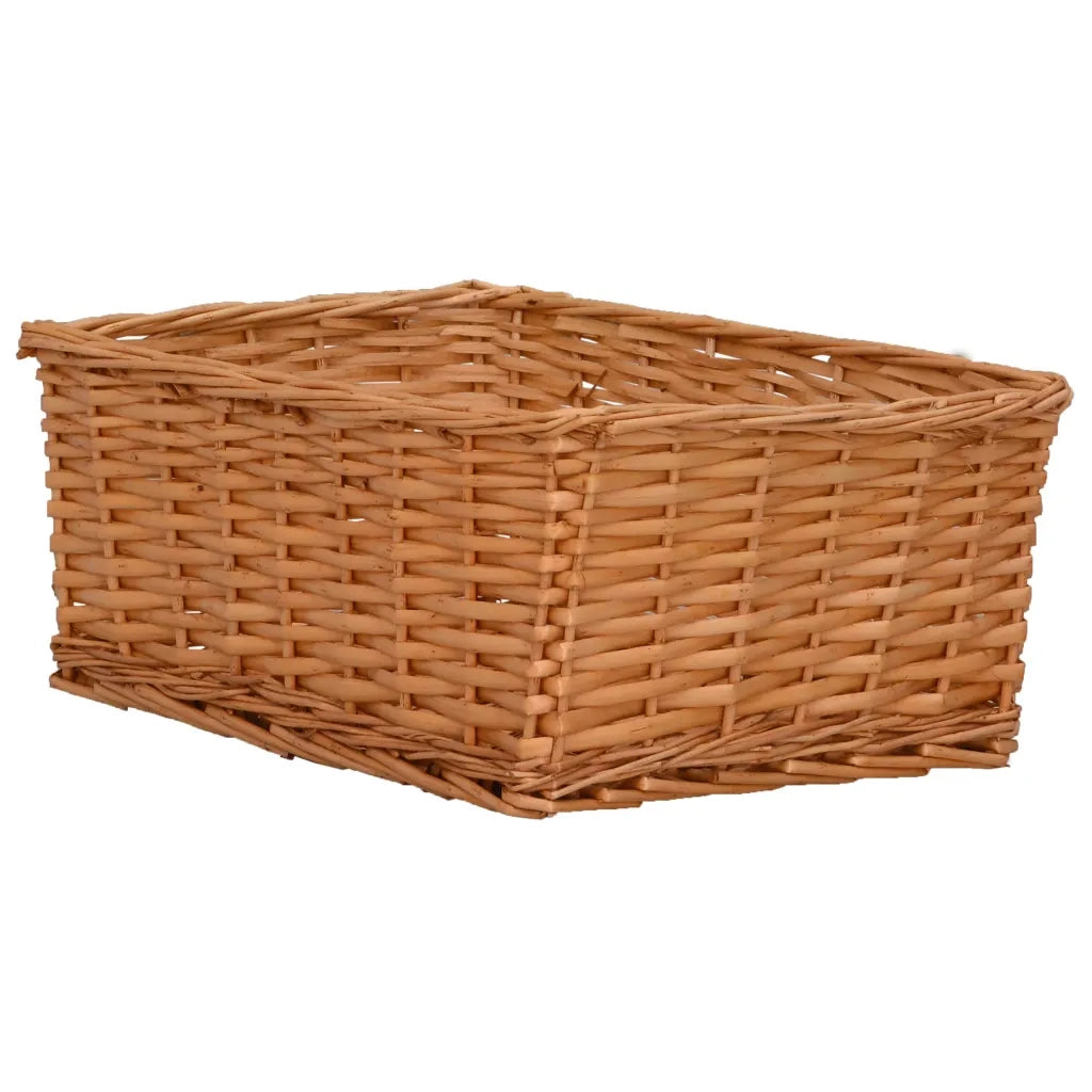 Set Cestini Impilabili 4 pz Marroni in Salice 286980