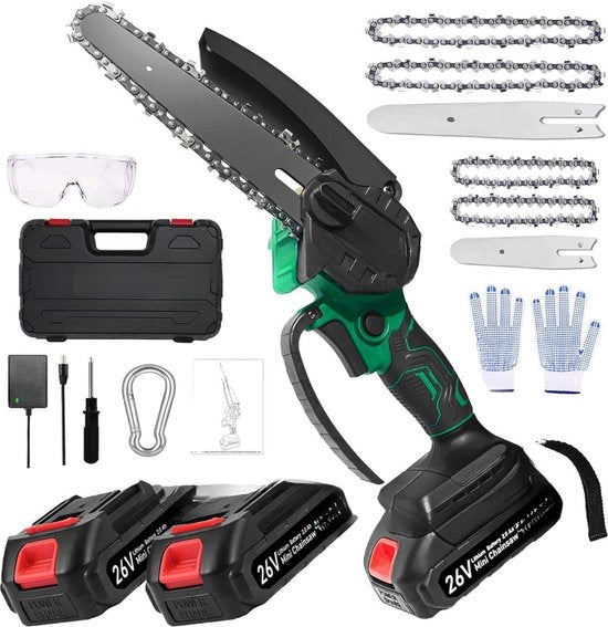 Mini Zaag a Catenella Elettrica - Mini Zaag a Catenella con Batteria - Snoeifila Elettrica - Snoeifila con Batteria - Zaag a Catenella con Batteria