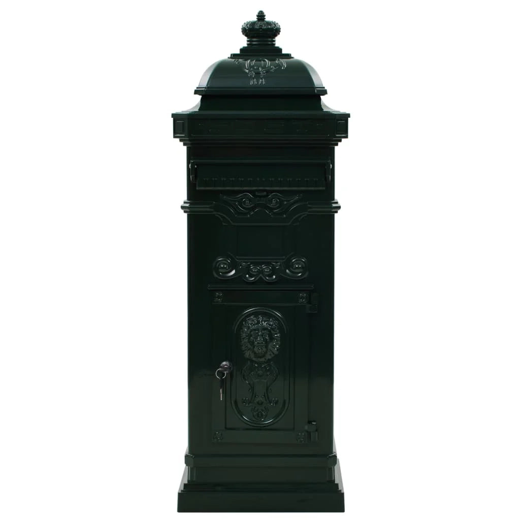 Cassetta postale vintage in alluminio antiruggine verde 02_0041555