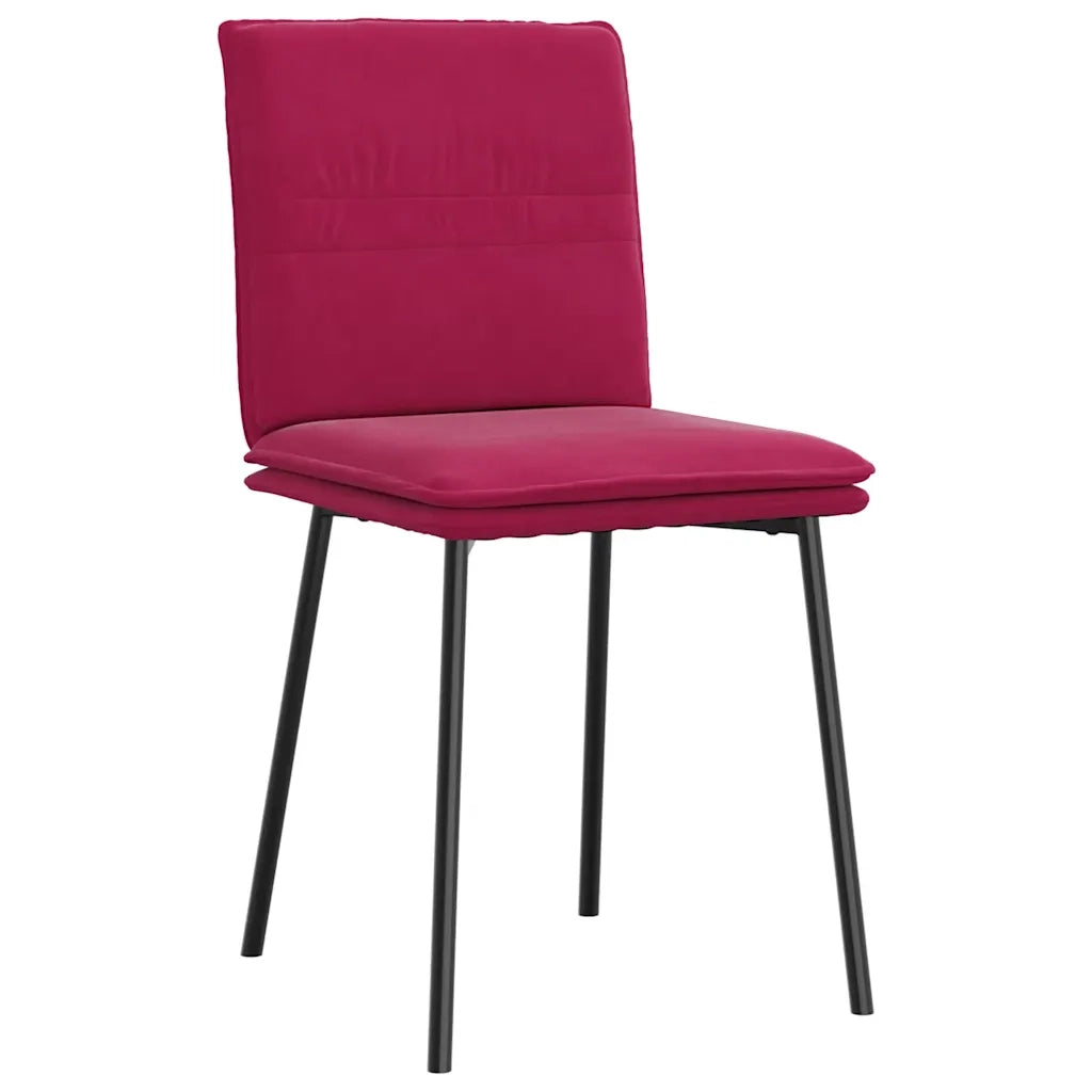 Sedie da Pranzo 2 pz Rosso Vino in Velluto 4101249