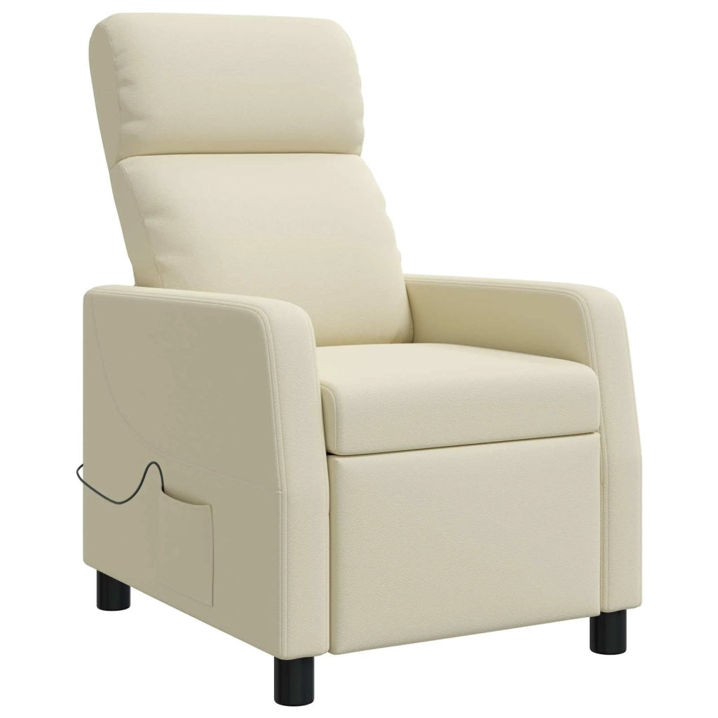 Divano Sedia-Poltrona Massaggiante Crema Similpelle 773346