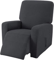 Cuscini elastici per divano in tessuto Jacquard, adattabili per poltrone relax in grigio.