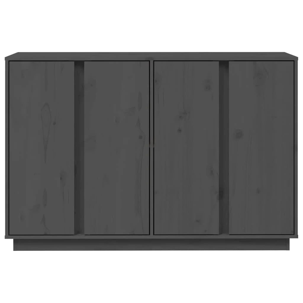 Buffet credenza cassettiera armadio mobile contenitore organizer per cucina soggiorno salotto 120 x 35 x 80 cm legno massello di pino grigio 02_0031781