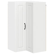 Mobile da cucina moderno da parete 57 x 57 x 100 cm pratico contenitore stile elegante legno ingegnerizzato bianco 02_0054502
