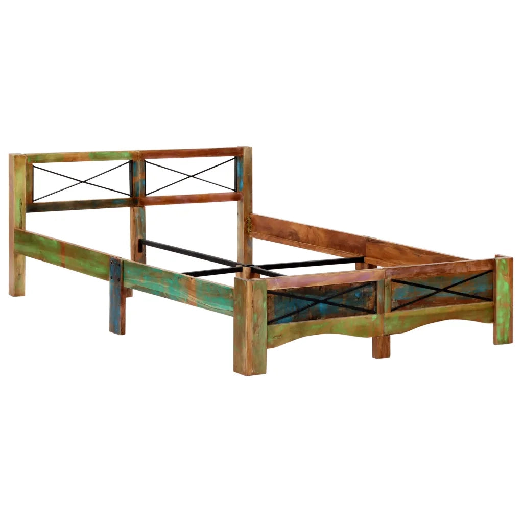 Giroletto senza Materasso in Legno di Recupero 140x200 cm 247666