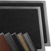 Set di 2 deurmatte di alta qualità per interni ed esterni, antiscivolo, lavabile e resistente all'acqua, deurmatte per ingresso e esterno, loper sottile per corridoio 60x90cm, nero