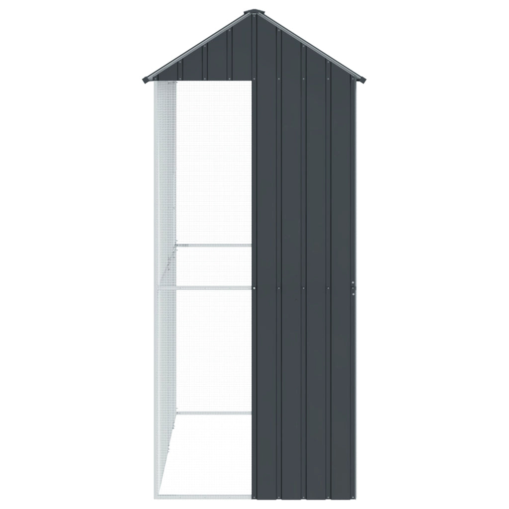 Voliera per Uccelli  Antracite 215x110x247 cm in Acciaio