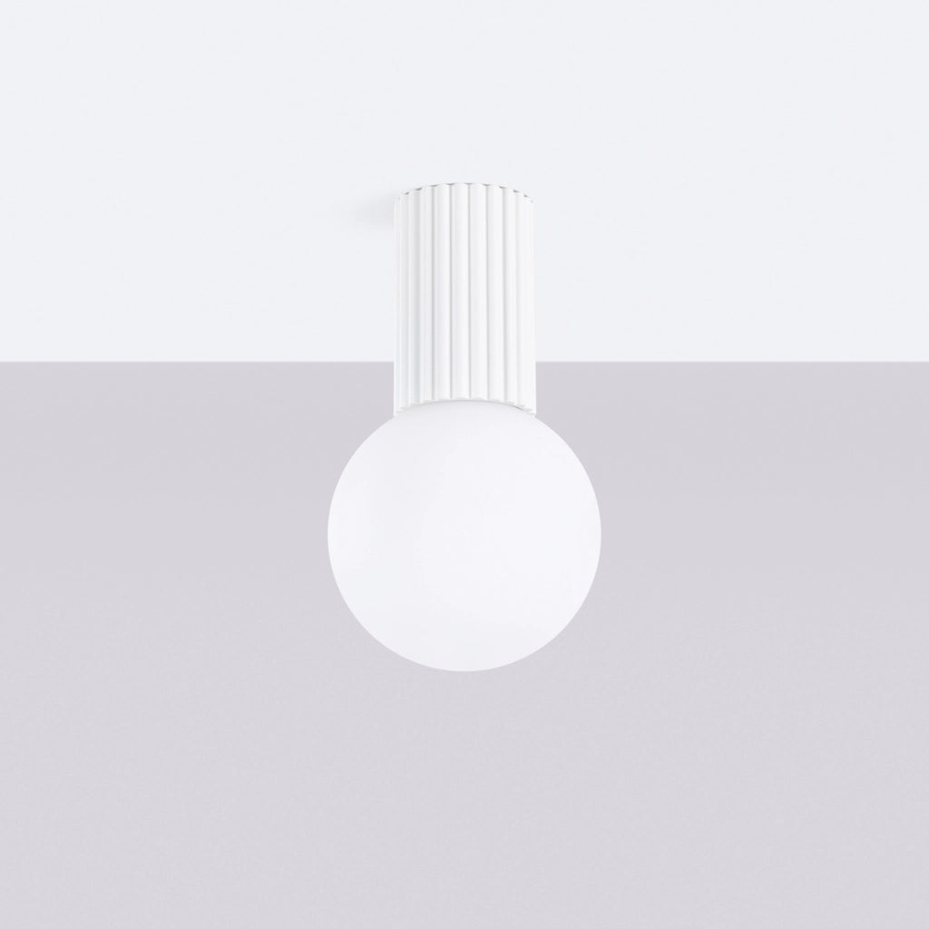 Spot soffitto Pure Lume SFERA bianco sfera vetro IP44 G9 8W