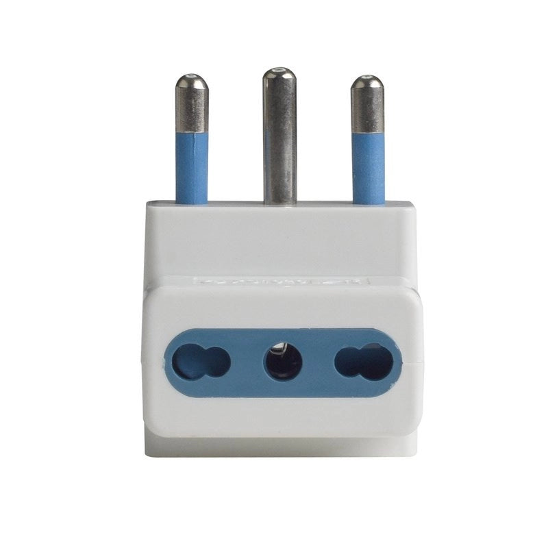 Adattatore Tripla Spina Elettrica 2P+T 16A con 3 Presa Bipasso 10A/16A 2P+T 250V Max 1500W Bianco