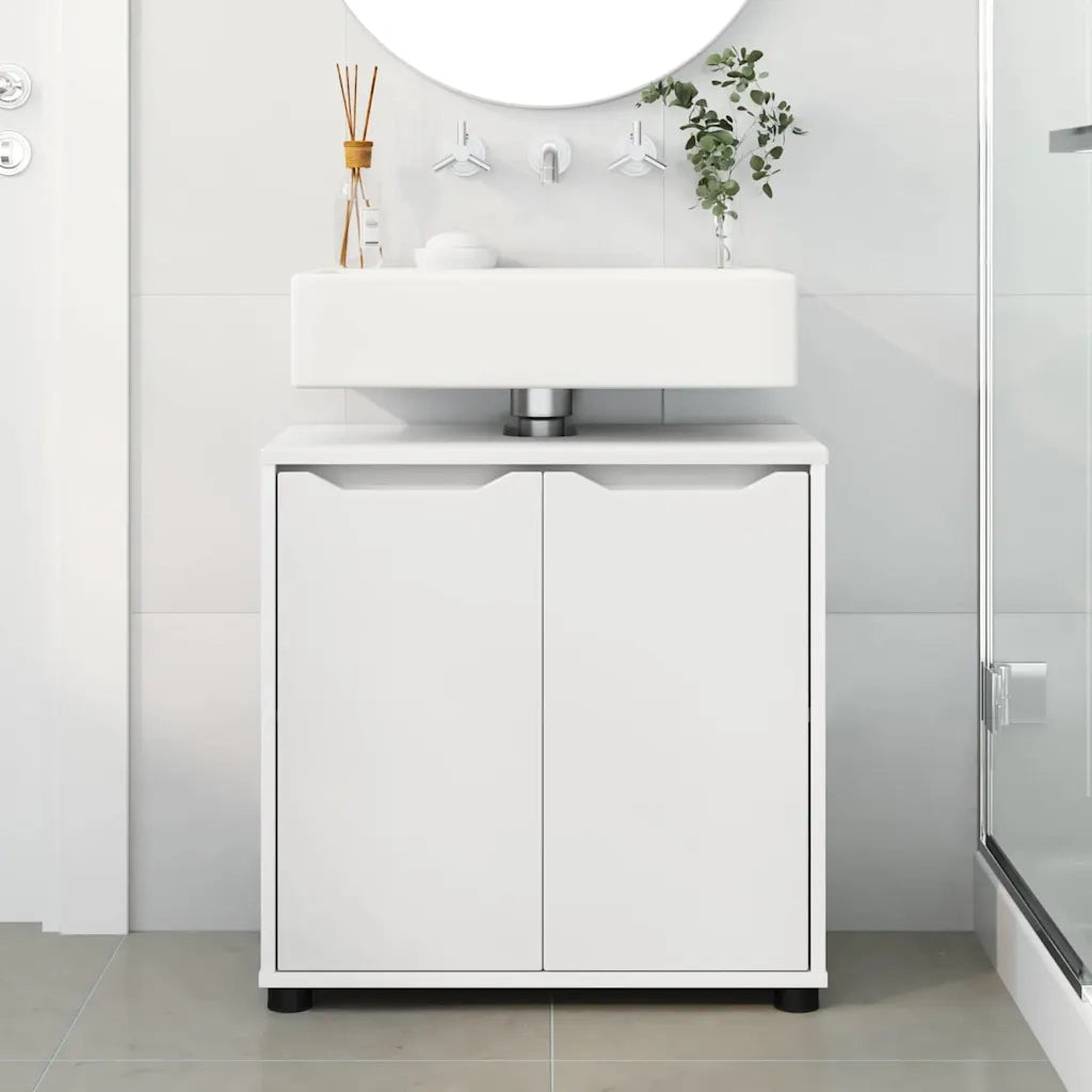 Mobile per Lavabo | Armadio Lavabo da bagno con porta Bianco 60 x 30 x 60 cm