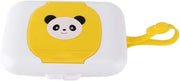 Dispensatore di Pannolino Portatile per Bambini - Casella di Tissue per Viaggio - Accessorio per Carrello per Bambini (Bianco e Giallo)