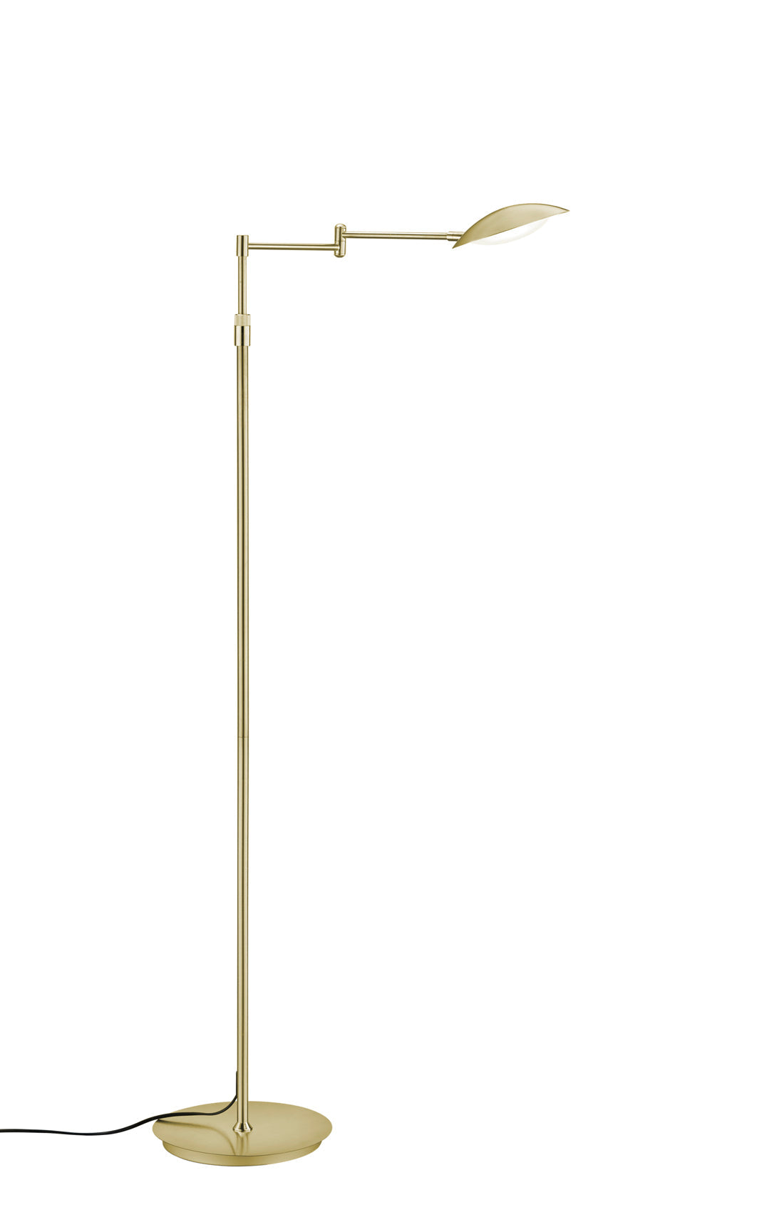 Piantana da Interno a LED in Metallo Ottone Satinato