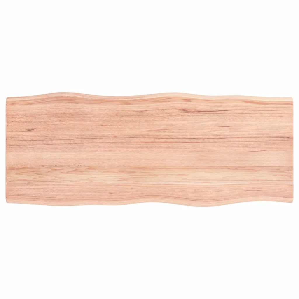 Piano Tavolo | Superficie Tavolo | Piano Scrivania Marrone Chiaro 100x40x2 cm in Rovere Non Trattato
