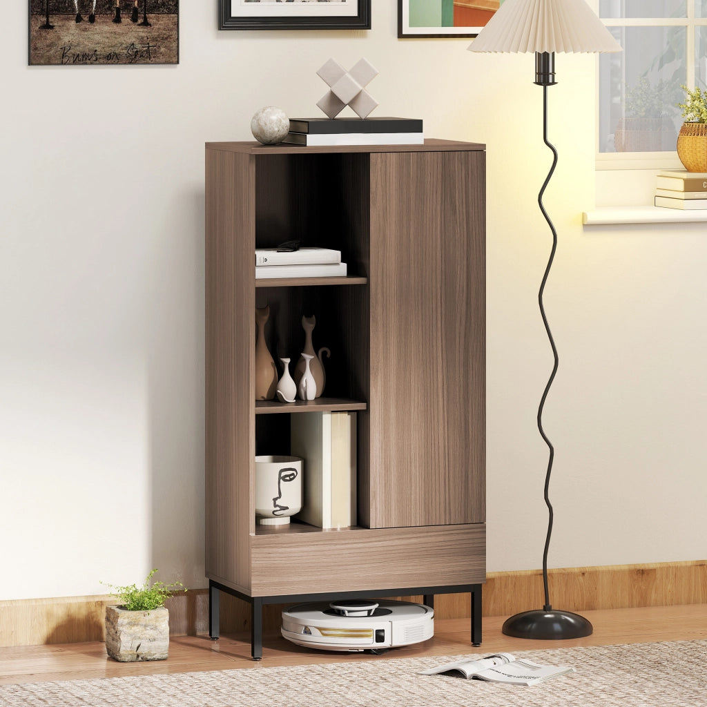 Cassettiera con ante, cassetti e ripiani regolabili ¨C zephmum ¨C Grigio