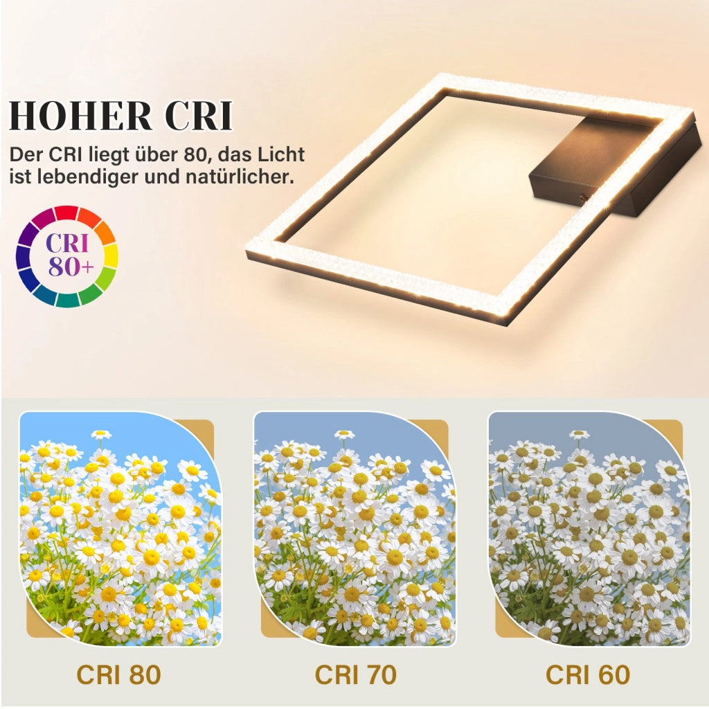ZMH Lampada da soffitto plafoniera LED 12W bianco caldo cristallo metallo per soggiorno corridoio