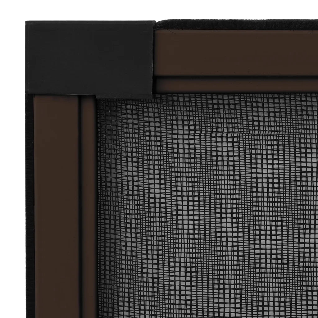 Zanzariera Allungabile per Finestre Marrone (75-143)x50 cm 149039