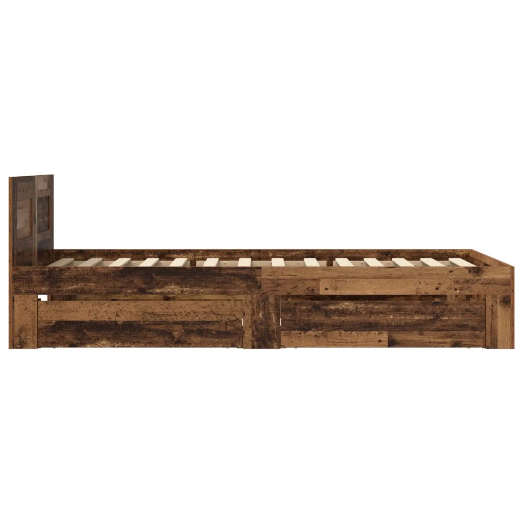 Struttura letto con testata Legno antico 80 x 200 cm 3429680