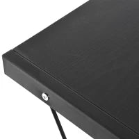Scrivania Angolare Moderna Nera Dritta Postazione da Lavoro per Computer con Vano Tastiera MDF, Metallo a forma di L: 130L x 130P x 73.5A cm  dritta: 210L x 50P x 73.5A cm Nero