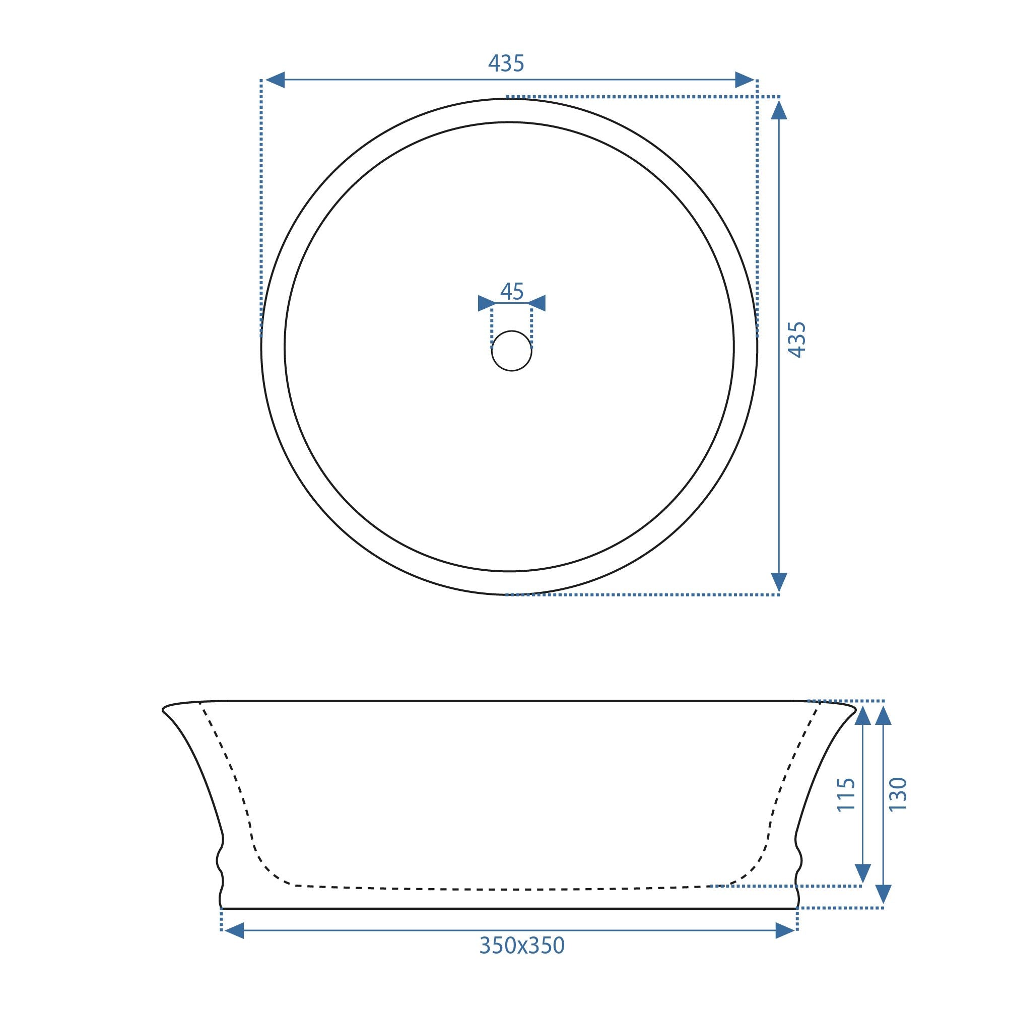 Lavabo Da Appoggio Rea Betty