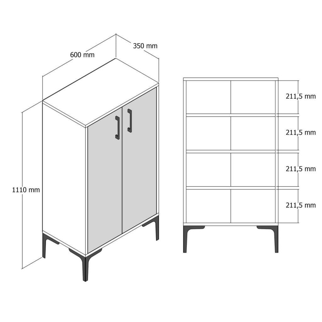 Mobile Portascarpe Ngerulmud, Scarpiera 8 Paia, 60x35x111h cm Marrone Noce