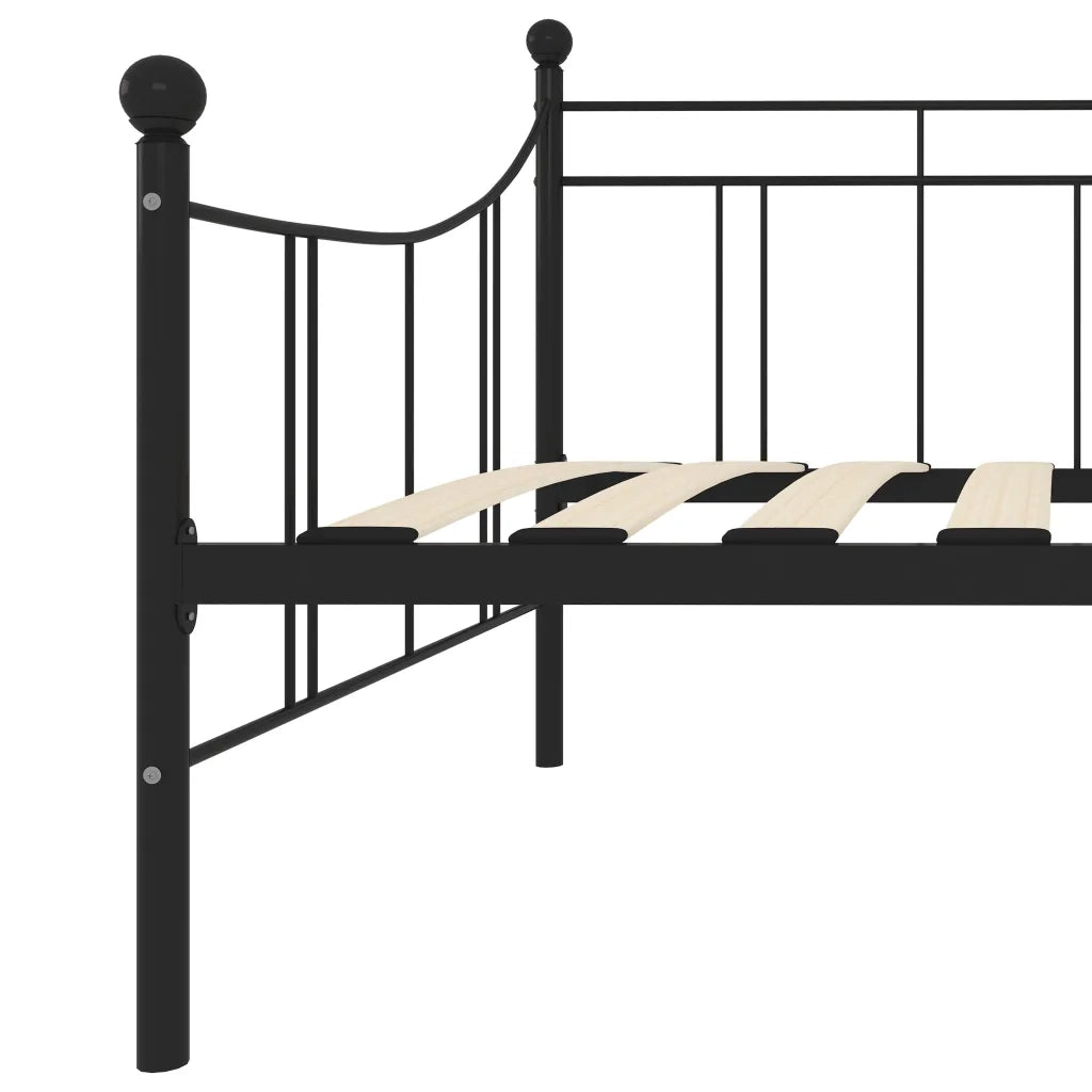 Telaio Divano Letto Nero in Metallo 90x200 cm 284669
