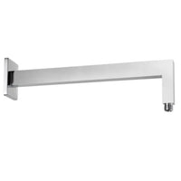 Braccio doccia ottone cromato + soffione doccia quadrato ottone cromato 200x200x8 mm